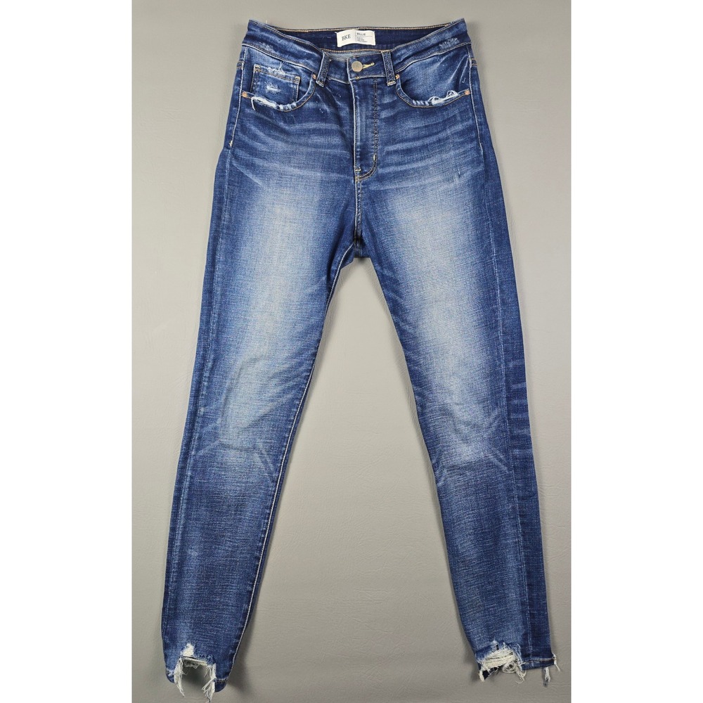 BKE Billie High Rise Ankle Skinny Distressed Jeans Blue Size 28 - Picture 2 of 13